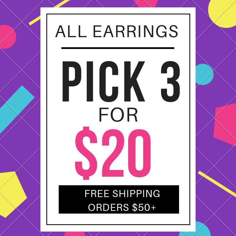 All Earrings 3 For $20
